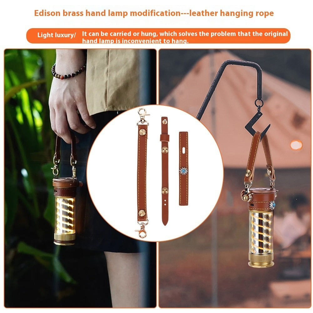 Leather Hang Rope Camping Lantern