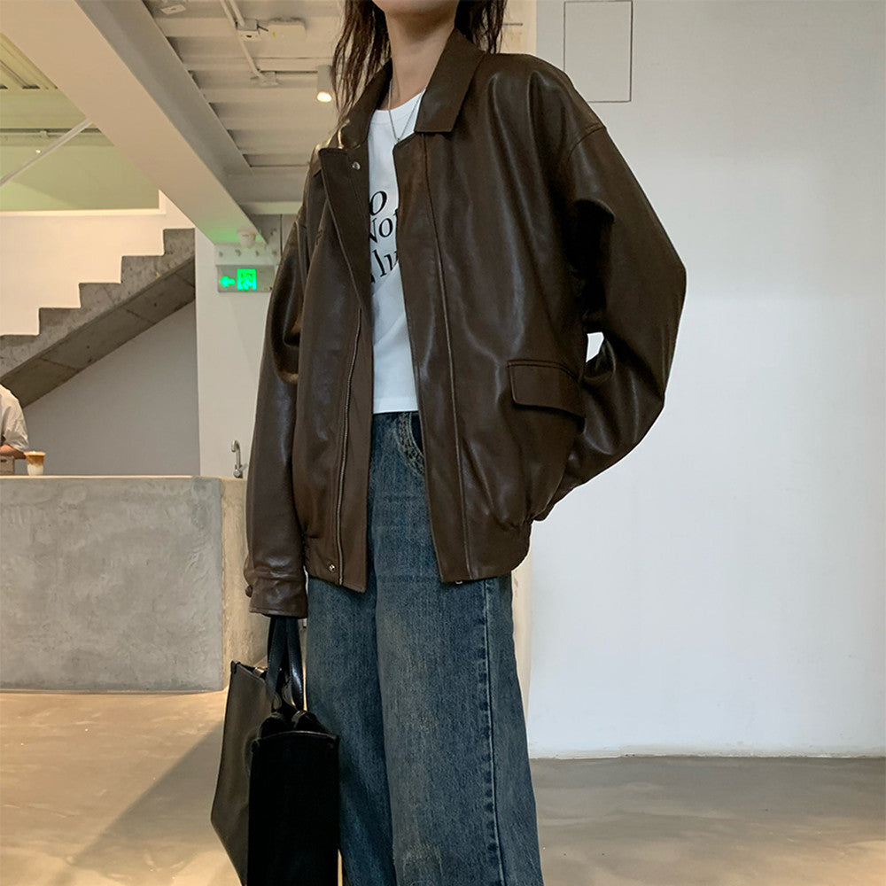 Fashion American Retro Leather Jacket