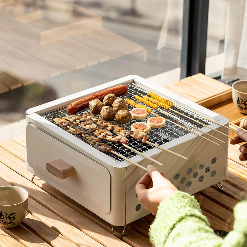 Outdoor Courtyard Charcoal Barbecue Grill