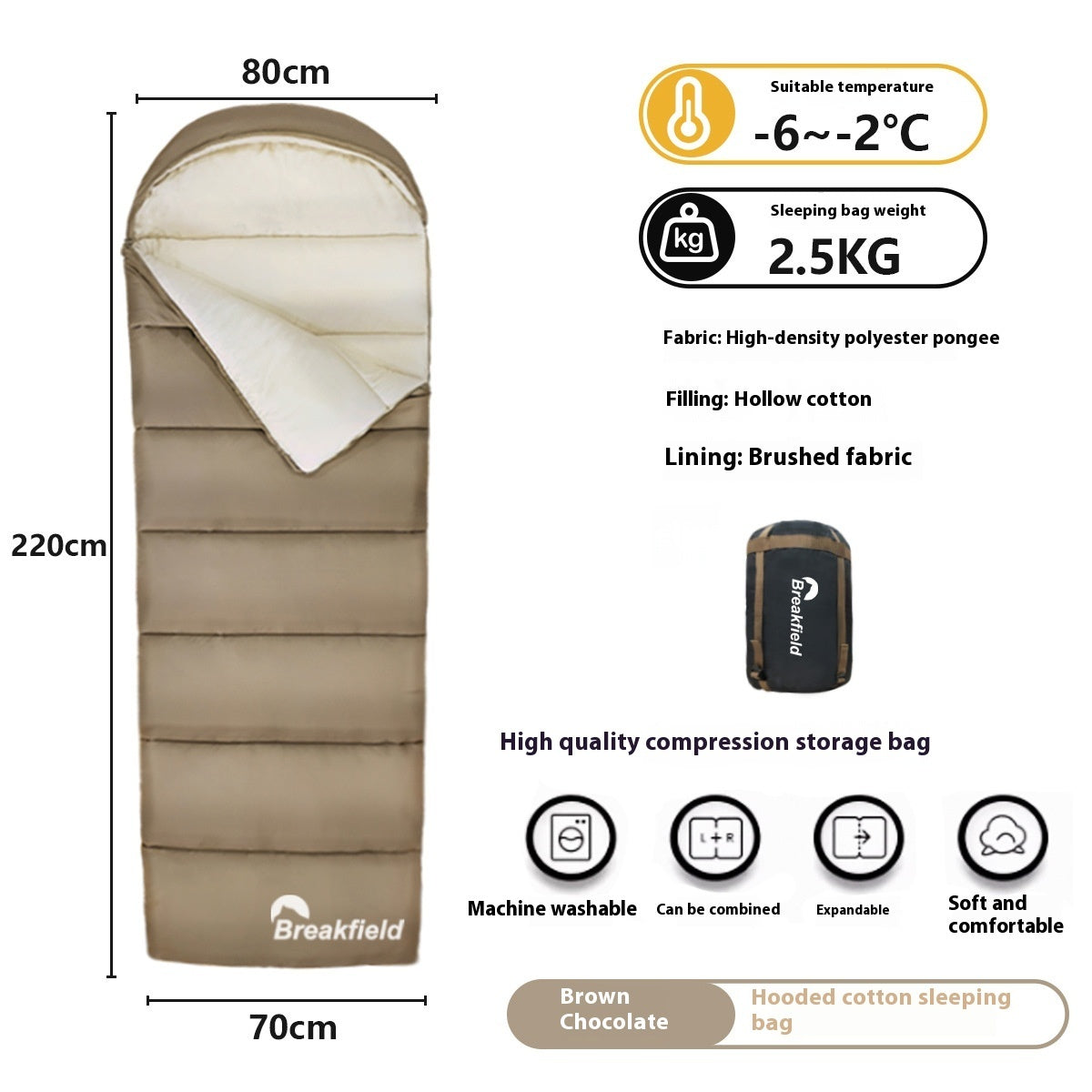 Outdoor Camping Cotton Sleeping Bag