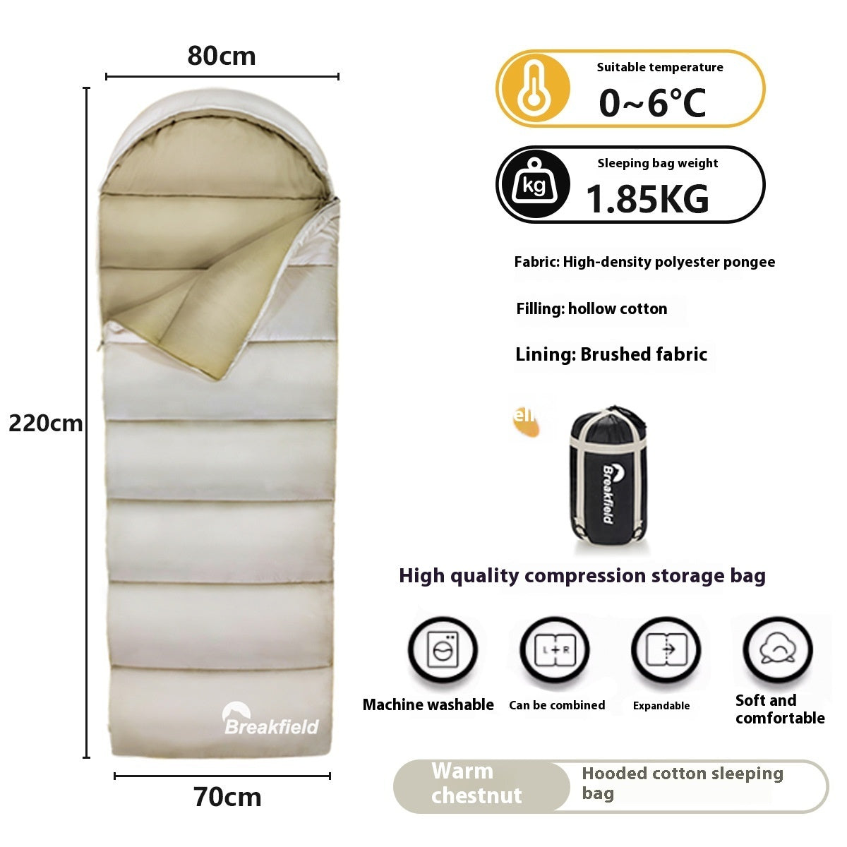 Outdoor Camping Cotton Sleeping Bag
