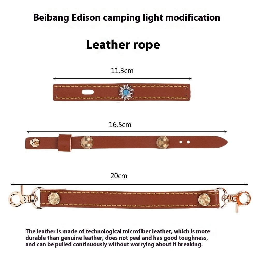 Leather Hang Rope Camping Lantern