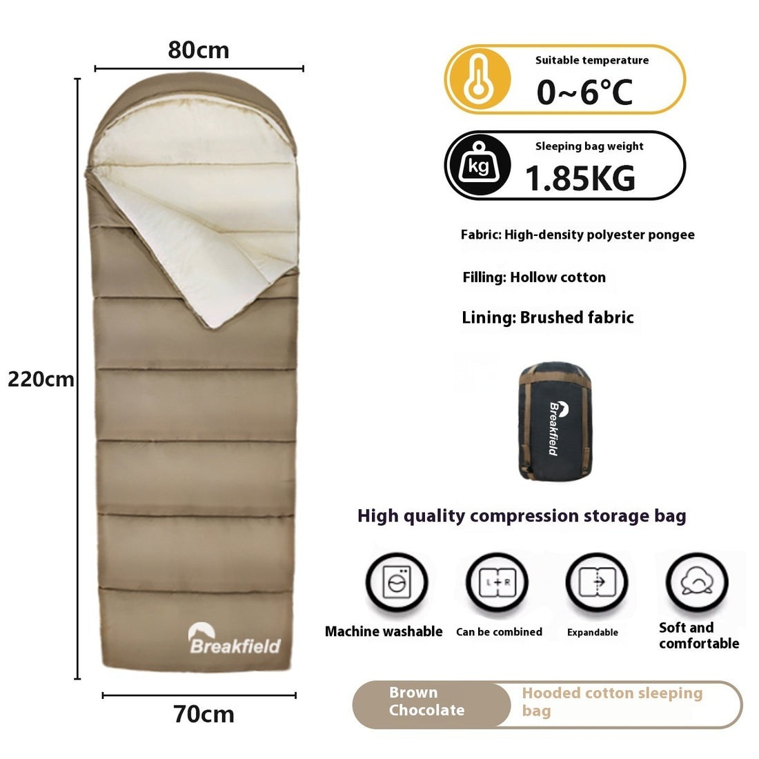 Outdoor Camping Cotton Sleeping Bag