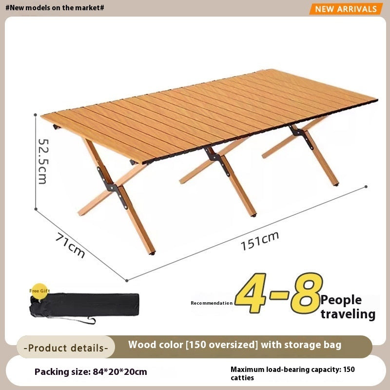 Outdoor Folding Egg Roll Table