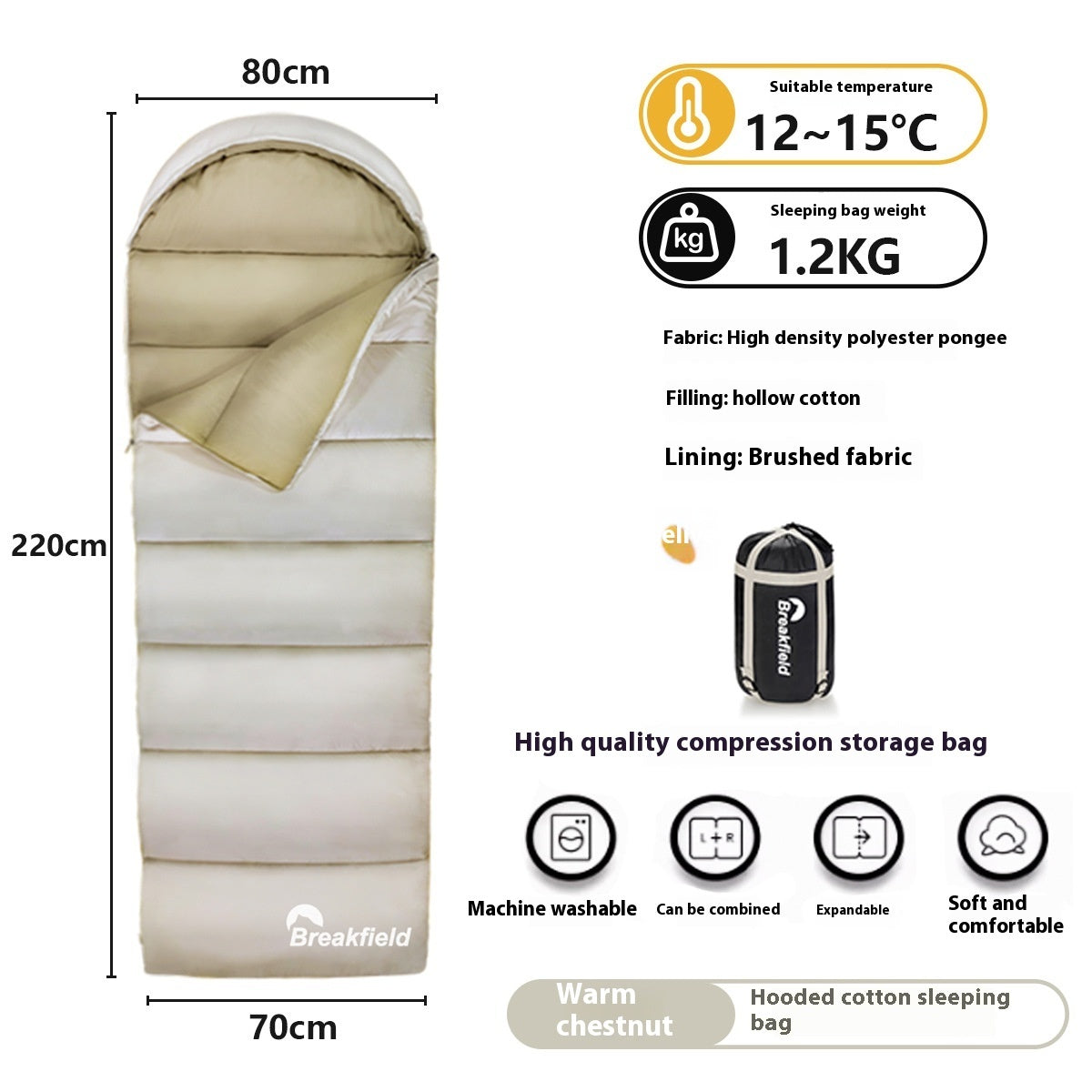 Outdoor Camping Cotton Sleeping Bag