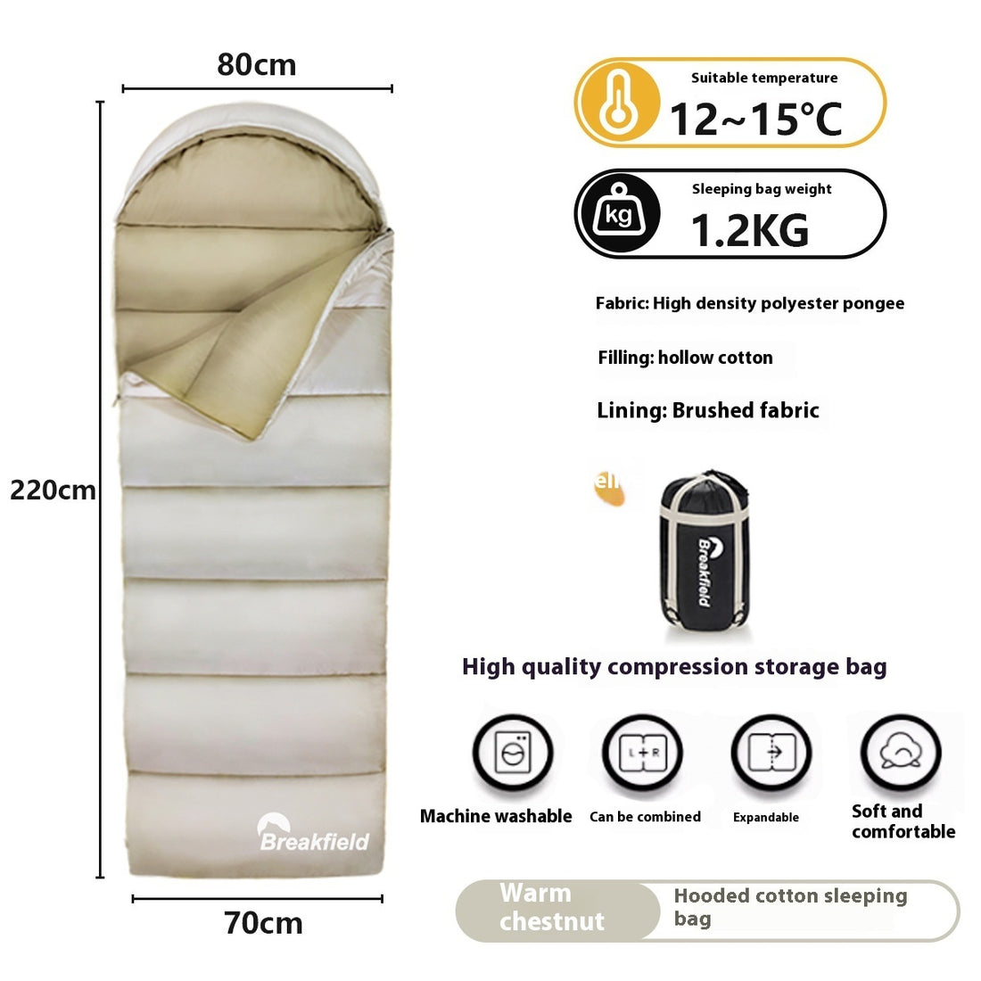 Outdoor Camping Cotton Sleeping Bag