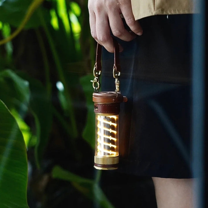 Leather Hang Rope Camping Lantern